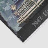 Vintage 1947 Ontkoppeling van de Chrysler-auto Tissuepapier (Detail)