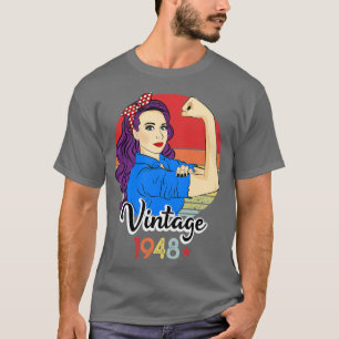 Vintage 1948 73e geboortedag 73 jaar oud Dag Gebor T-shirt