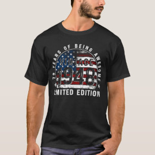 Vintage 1948 75 Jaar Oud 75e Verjaardag 1 T-shirt