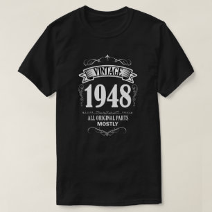 Vintage 1948 grappig 70th Birthday Mannen Shirt