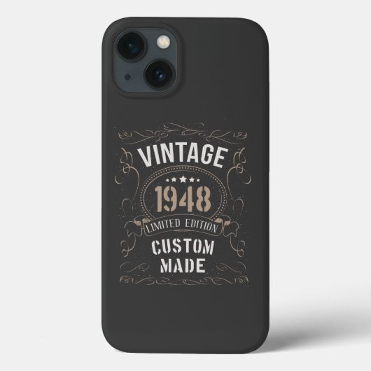 Vintage 1948 Limited Edition Custom made T-Shirt Case-Mate iPhone Case (Achterkant)