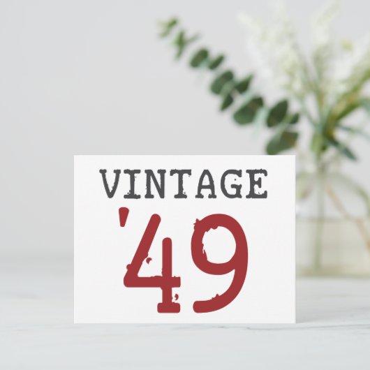 Vintage 1949 briefkaart (Staand voorkant)