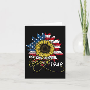 Vintage 1949 Zonnebloem 4 juli Onafhankelijkheidsd Kaart