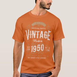 Vintage 1950 75e verjaardag cadeaus vrouwen mannen t-shirt