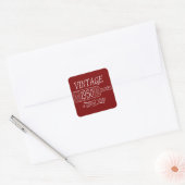 Vintage 1950 A Great Year Vierkante Sticker (Envelop)