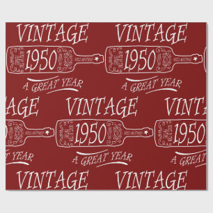 Vintage 1950 Een Geweldig Jaar Cadeaupapier
