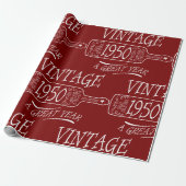 Vintage 1950 Een Geweldig Jaar Cadeaupapier (Uitgerold)