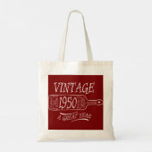 Vintage 1950 Een Geweldig Jaar Tote Bag (Achterkant)
