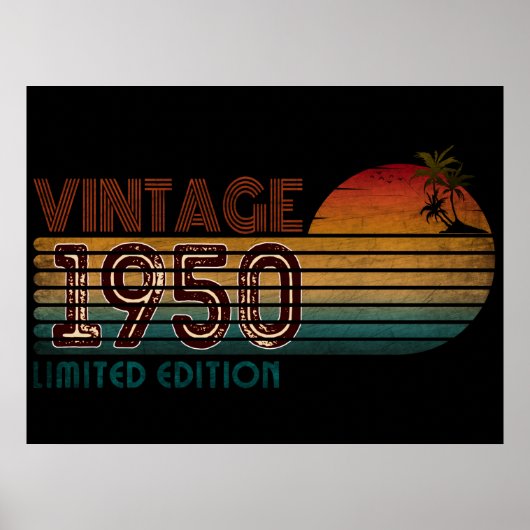 vintage 1950 gelimiteerde editie poster (Voorkant)