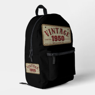 Vintage 1950 Limited Edition Alle Originele Onderd Bedrukte Rugzak
