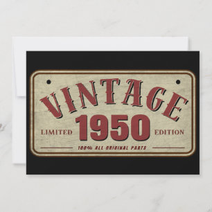 Vintage 1950 Limited Edition Alle Originele Onderd Kaart