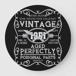 Vintage 1951 Man Myth Legend 70th Birthday Grote Klok