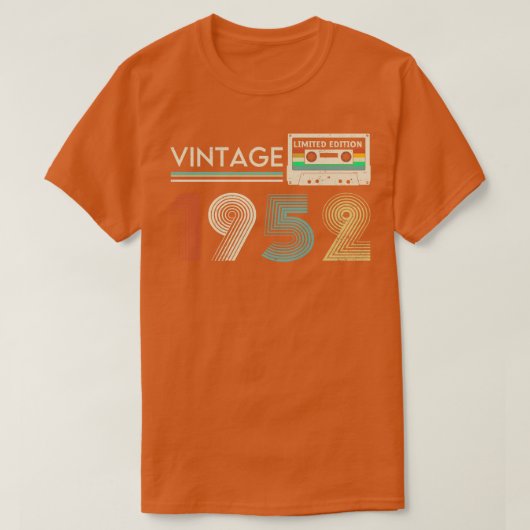 Vintage 1952 beperkte cassette t-shirt (Design voorkant)