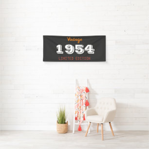 Vintage 1954 Limitie Uitgave 72e Verjaardagscadeau Spandoek