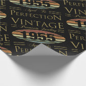 Vintage 1955 70ste verjaardag cadeaupapier (Hoek)