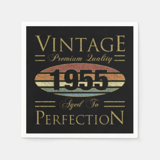 Vintage 1955 70ste verjaardag servet