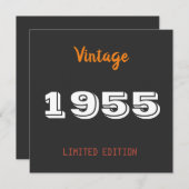 Vintage 1955 70ste verjaardag Uitnodiging (Voorkant / Achterkant)