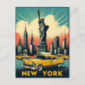 Vintage 1955 New York City Skyline Briefkaart (Voorkant)