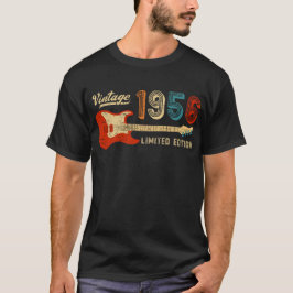 Vintage 1956 Birthday Electric Guitar Bassist Gift T-shirt