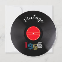 Vintage 1956 Plaat 70e Verjaardag Retro Streep