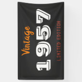 Vintage 1957 Beperkte Oplage Banner – Retro 69th (Verticaal)