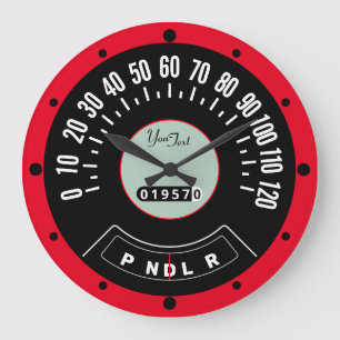 Vintage 1957 Klassieke Sjabloon van autosnelheidme Grote Klok