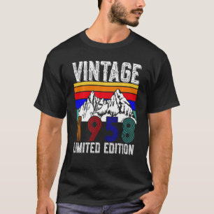 Vintage 1958 64 jaar oud jongensmeisjes 64e verjaa t-shirt