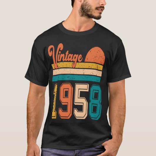 Vintage 1958 birthday gift boy t-shirt (Voorkant)
