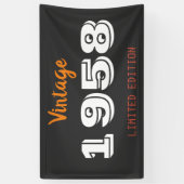 Vintage 1958 Gelimiteerde Editie Banner – Retro 68 (Verticaal)
