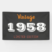 Vintage 1958 Limited Edition Banner – Retro 68e (Horizontaal)
