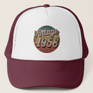 VINTAGE 1958 MANNEN VROUWEN BIRTHDAY GIFT TRUCKER PET