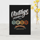 Vintage 1959 bday tot in de puntjes 62e verjaardag kaart (Gele Bloem)