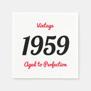 Vintage 1959 Gerijpt Tot In De Perfectie 60 Verjaa Servet