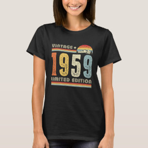 Vintage 1959 Made in 1959 63e Verjaardag 63 jaar T-shirt
