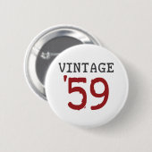 Vintage 1959 ronde button 5,7 cm (Voorkant /achterkant)