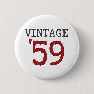 Vintage 1959 ronde button 5,7 cm
