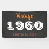 Vintage 1960 Gelimiteerde Editie Banner – Retro 66 (Horizontaal)