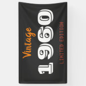 Vintage 1960 Gelimiteerde Editie Banner – Retro 66 (Verticaal)