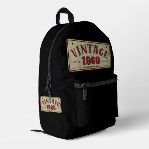 Vintage 1960 Limited Edition Alle Originele Onderd Bedrukte Rugzak