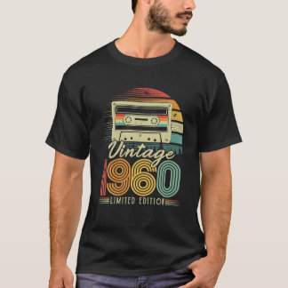Vintage 1960 Retro Cassette 1960 66th Birthday 66 T-shirt