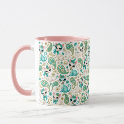 Vintage 1960's Kat Paisley Mok (Links)