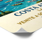 Vintage 1960s Positano, Italië Reisposter Poster (Hoek)