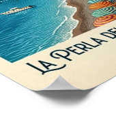 Vintage 1960s Positano, Italië Reisposter Poster (Hoek)