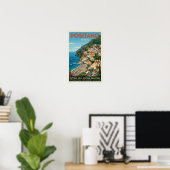 Vintage 1960s Positano, Italië Reisposter Poster (Thuiskantoor)