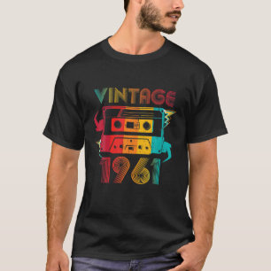 Vintage 1961 60ste verjaardag Cassettebandje 60 T-shirt