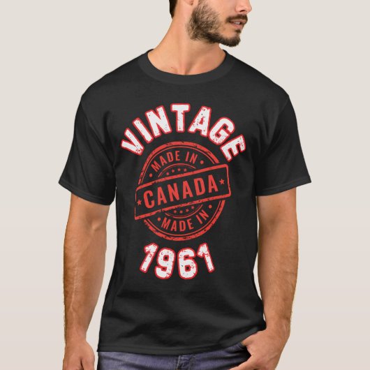 Vintage 1961 Canada T-shirt (Voorkant)