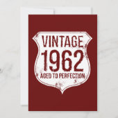 Vintage 1962 Aged To Perfection Kaart (Voorkant)