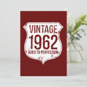 Vintage 1962 Aged To Perfection Kaart (Staand voorkant)