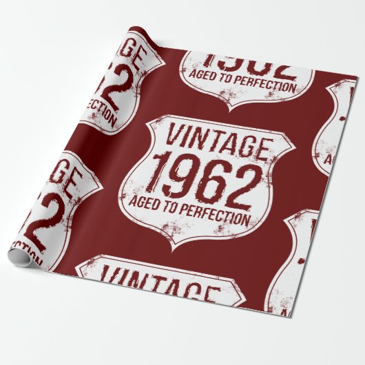 Vintage 1962 is perfect cadeaupapier (Uitgerold)