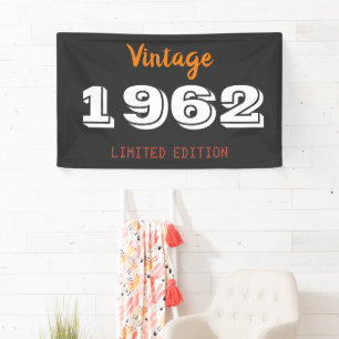 Vintage 1962 Limitie Uitgave 64e Verjaardagscadeau Spandoek